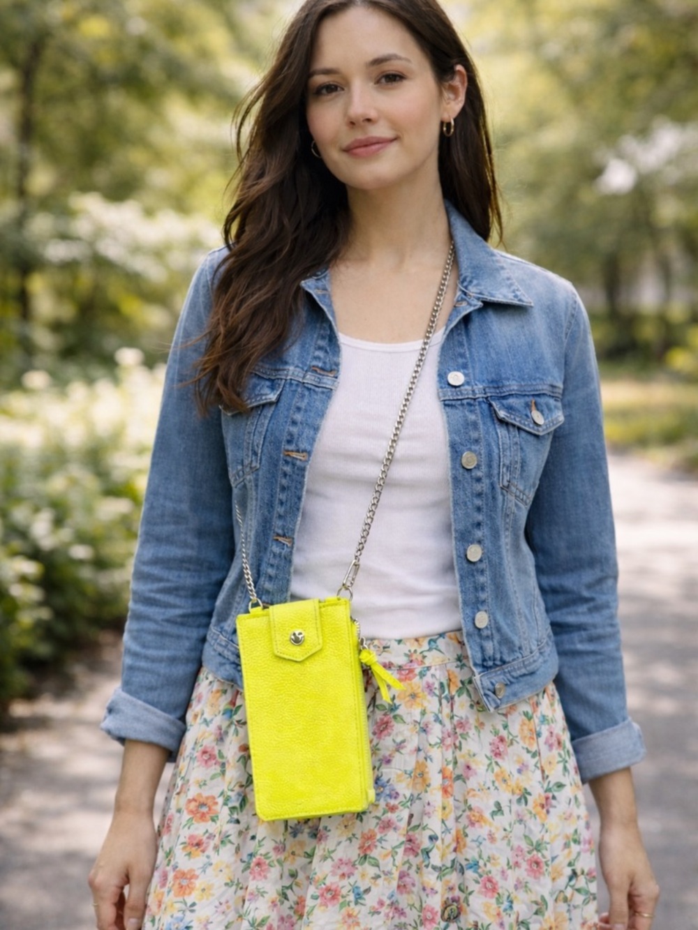 Crossbody Phone Bag - Neon Green